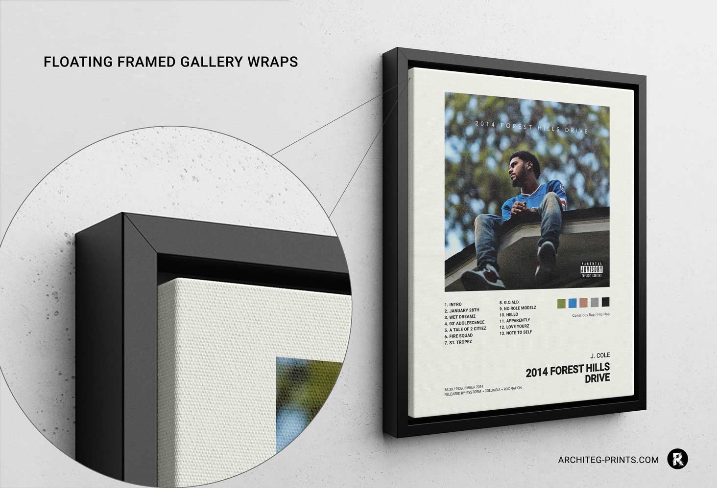 J. Cole - 2014 Forest Hills Drive Album Cover Poster | Architeg
